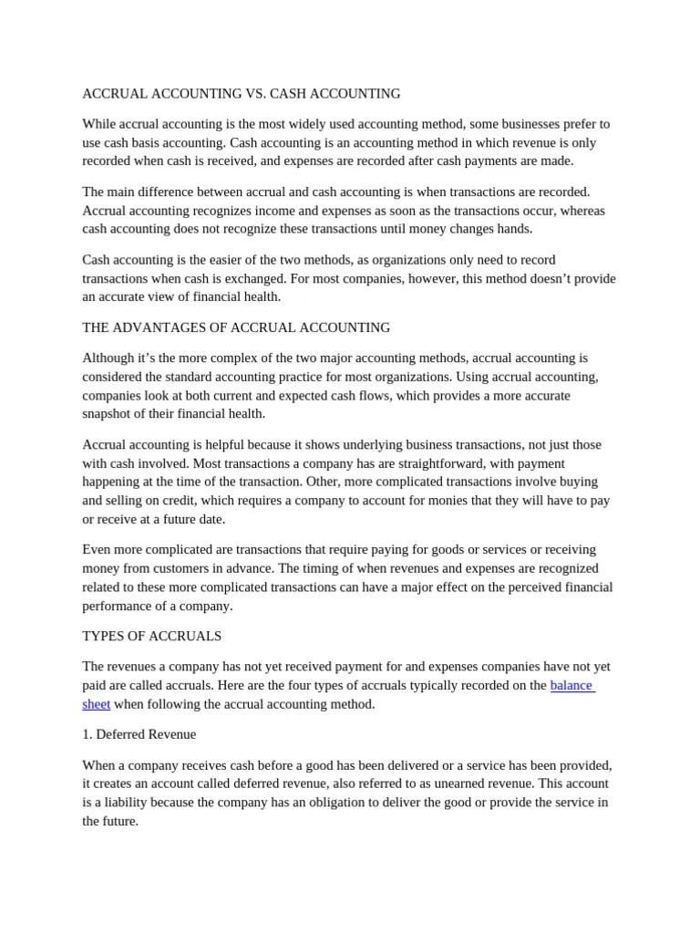 Accrual Accounting | PDF | Deferral | Debits And Credits