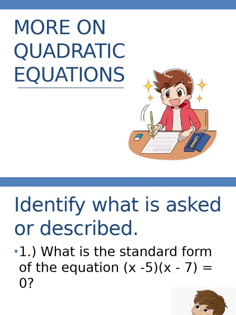 Lesson 1 Quadratic Equation (2elaborate) | PDF