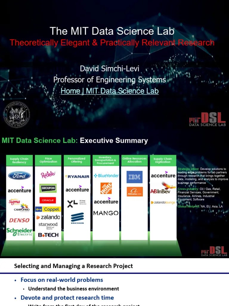 Mit Data Science Lab | PDF | Supply Chain | Data Science