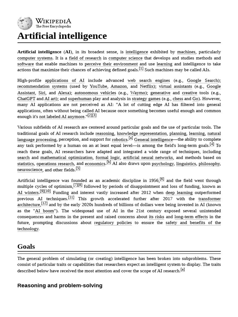 Artificial Intelligence | PDF | Artificial Intelligence | Intelligence ...