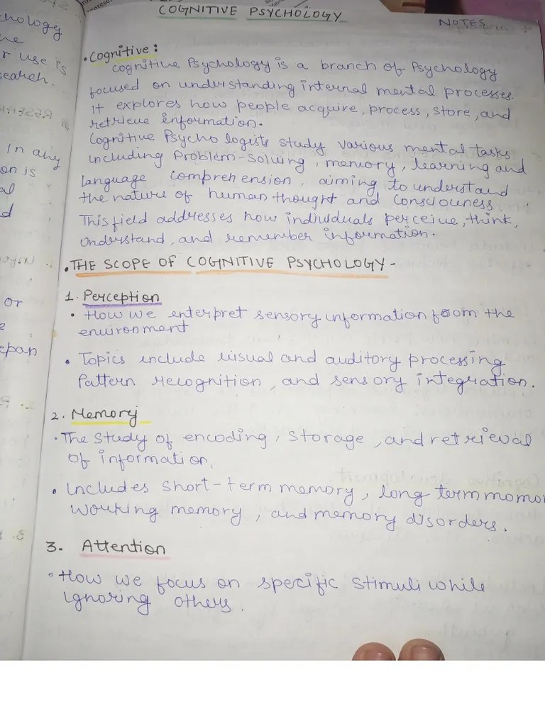 Chapter 1 Cognitive Psychology | PDF