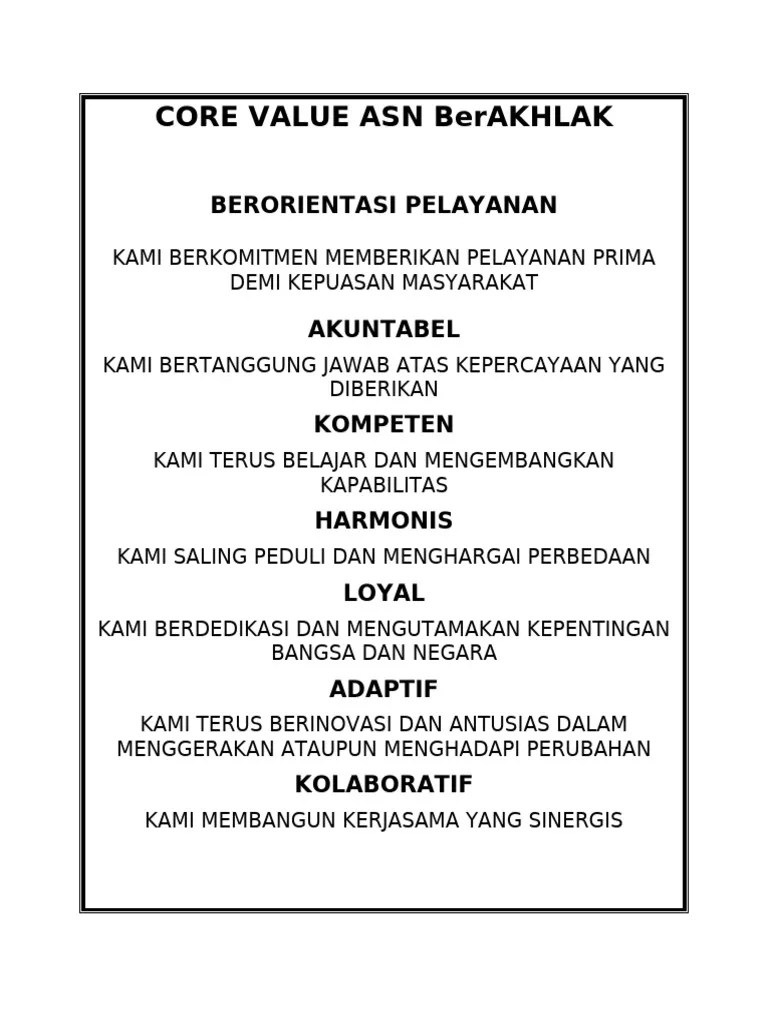 Asn Berakhlak Setda | PDF