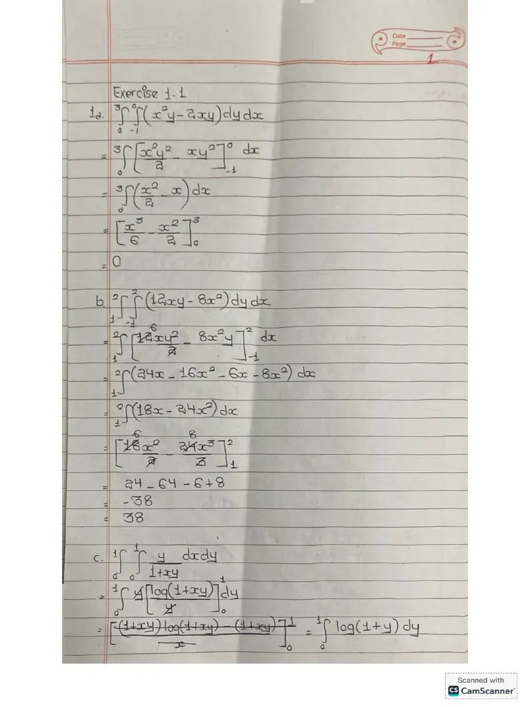 Calculus-II-Ex1.1-and-Ex1.2-solution-1 | PDF