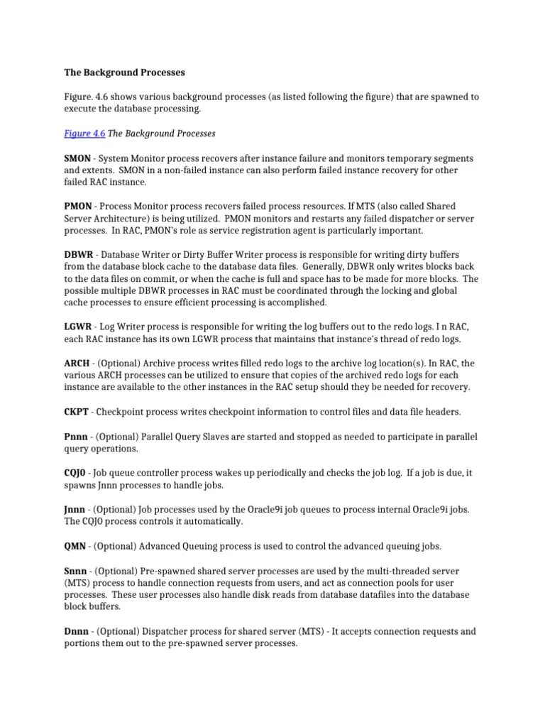 Background Processes | PDF | Cache (Computing) | Databases