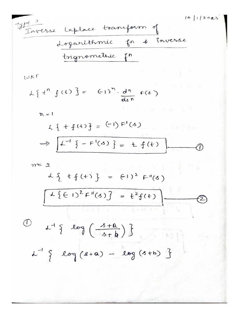 Module-1 Maths Inverse Laplace Transform | PDF