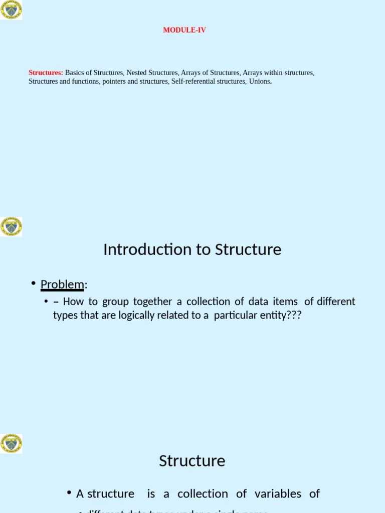 Module 4 Structures | PDF | Pointer (Computer Programming) | Data Type