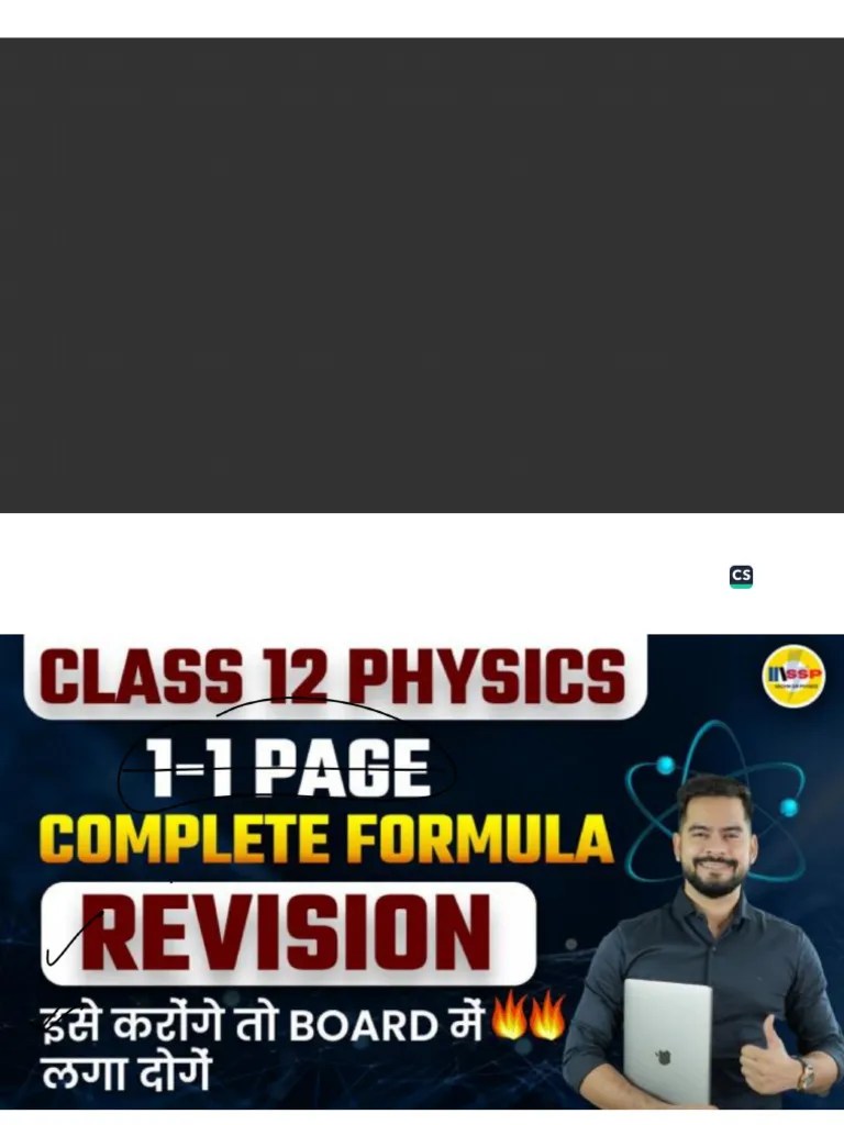 Chapterwise All Formula Class 12 Physics | PDF
