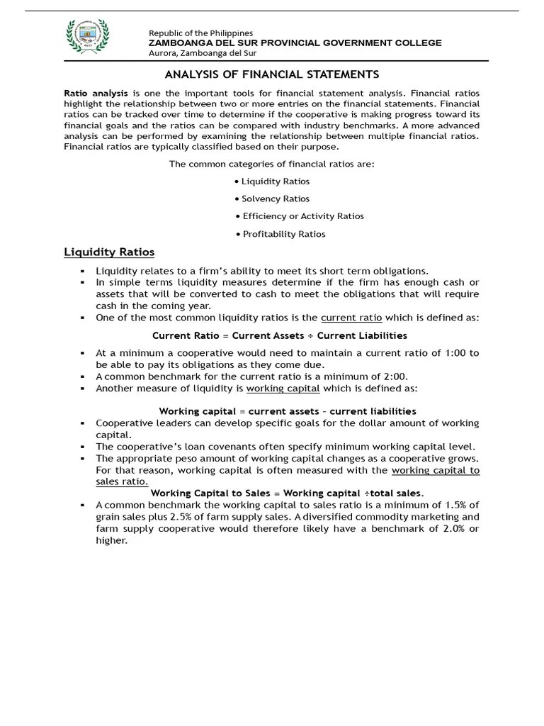 Ii. Analysis Of Financial Statements | PDF | Equity (Finance) | Gross ...