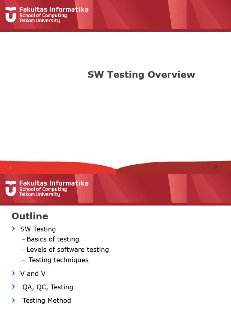 SW Testing | PDF | Software Testing | Computer Engineering