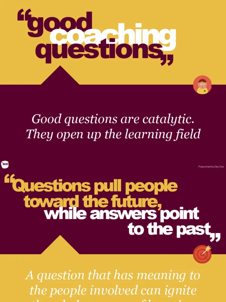 Good Coaching Questions | PDF | Cognition | Cognitive Science