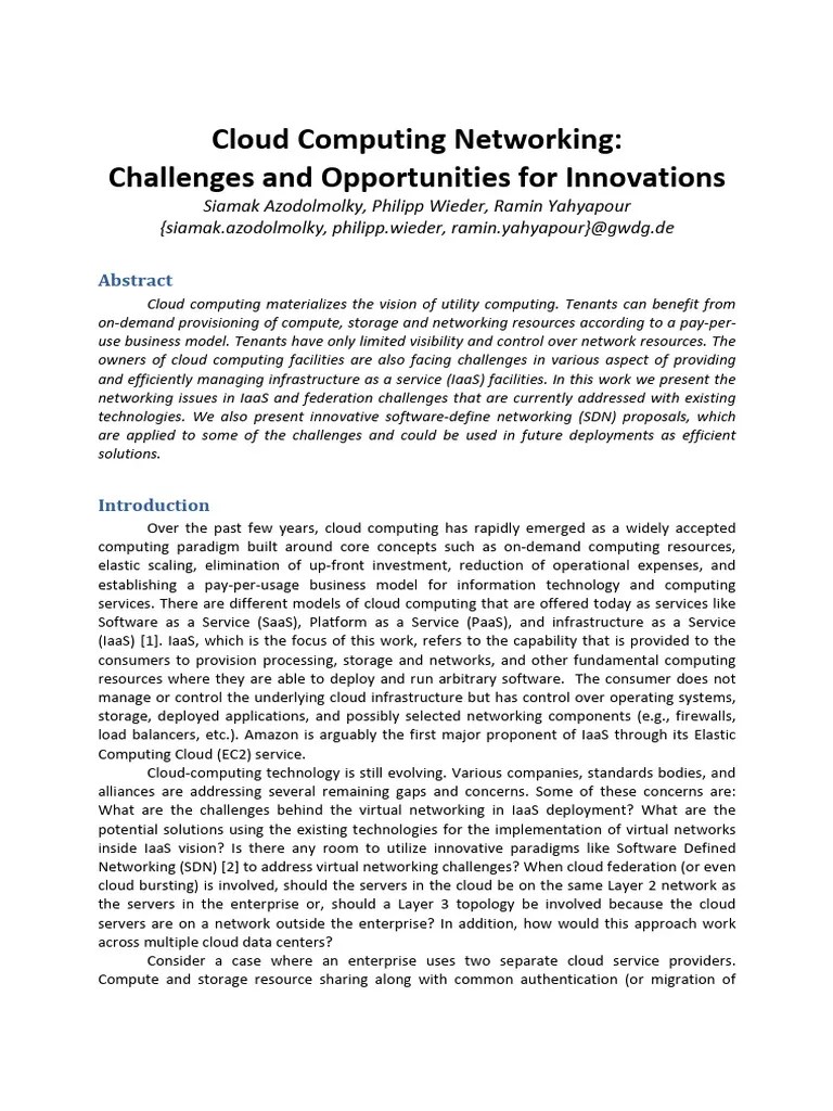 CloudComputingNetworking ChallengesandOpportunitiesforInnovations Final ...