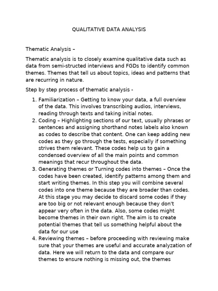 Qualitative Data Analysis Pdf Methodology Science