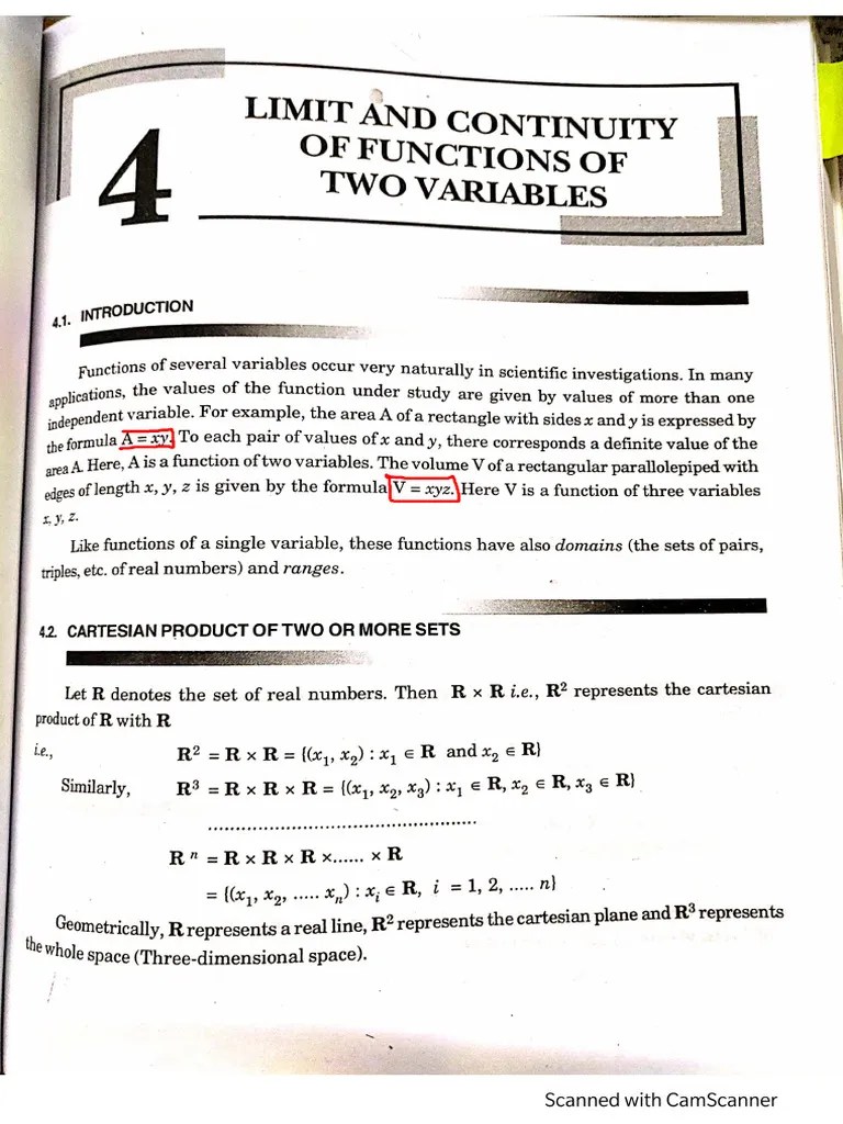 04 Limit & Continuity Of Functions Of Two Variables | PDF