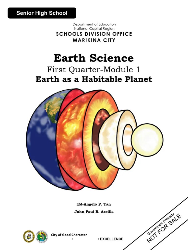 SHS_EARTH-SCIENCE_Q1_M1_Earth-as-a-Habitable-Planet | PDF | Atmosphere ...