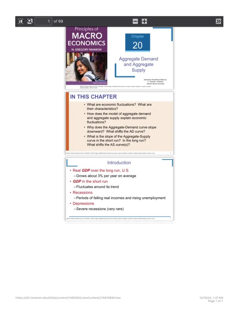 Ch 20 Aggregate Demand And Aggregate Supply 10e_edited Prin_Macro - ECON-2301 20 | PDF ...