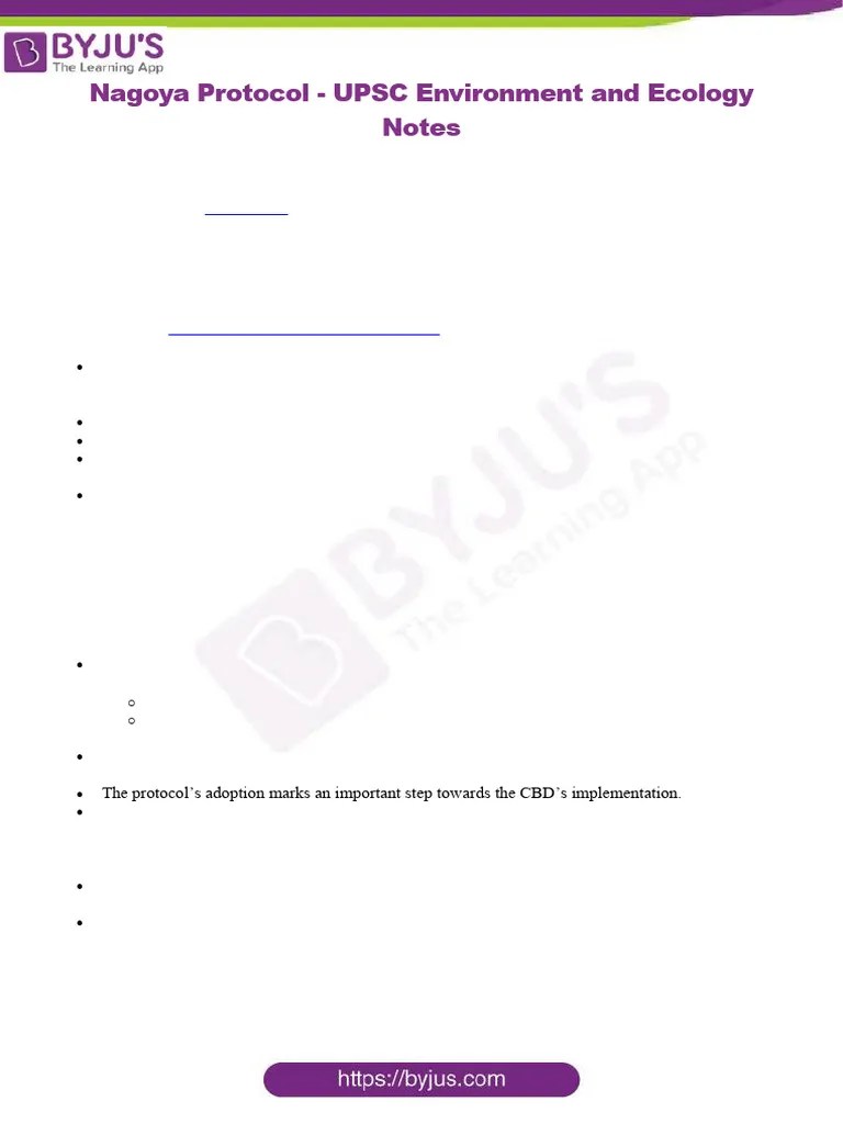 Nagoya-Protocol-UPSC | PDF