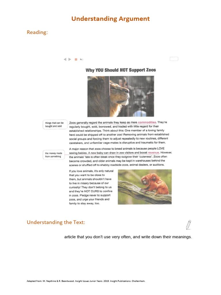 1. Understanding Argument | PDF | Reason | Zoo