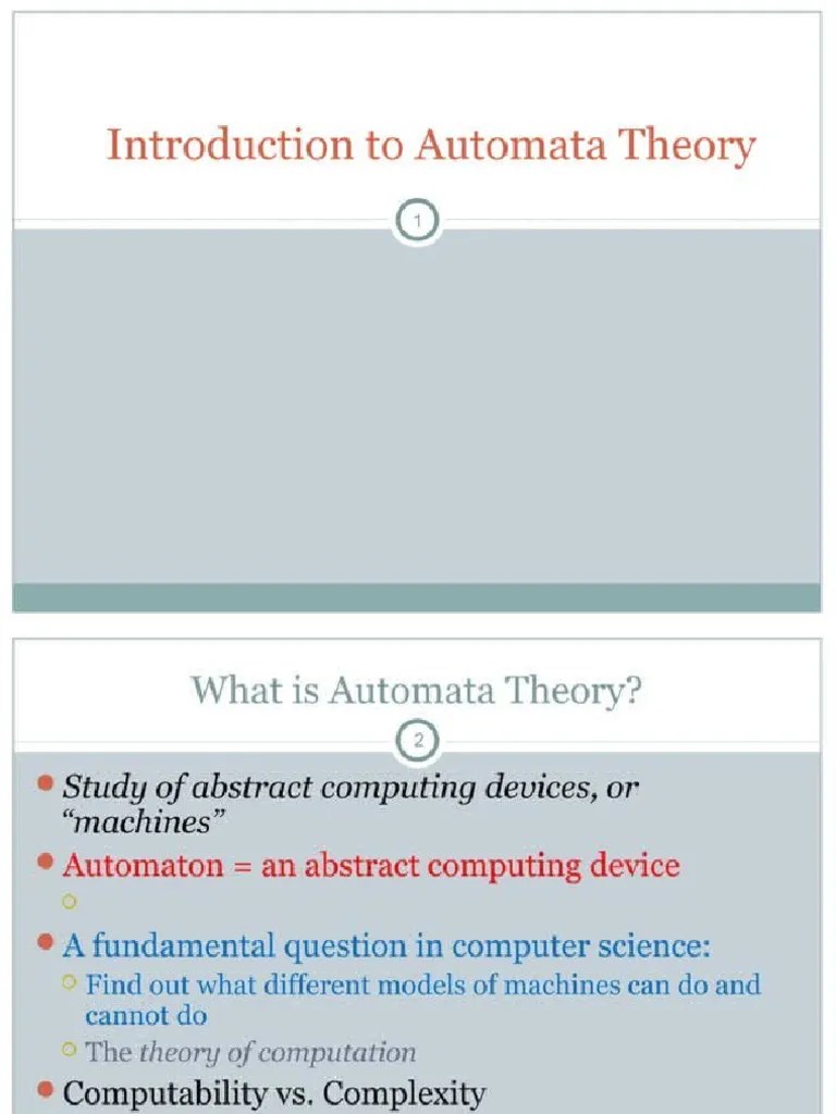 Introduction To Theory Of Automata | PDF