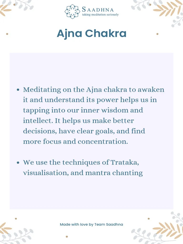 Session 10 Ajna Chakra | PDF