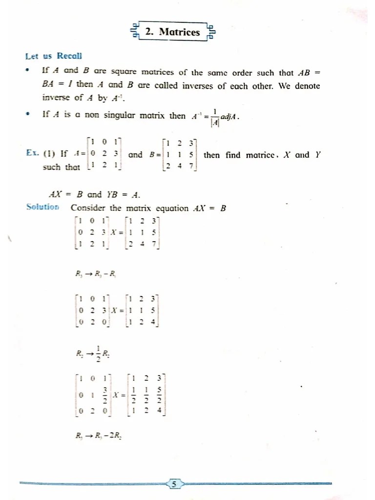Mathematics Matrices Practical | PDF