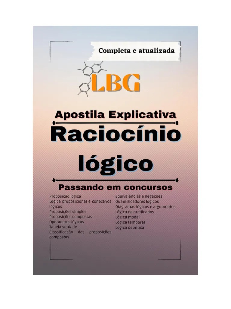 Apostila De Raciocinio Logico | PDF | Lógica Matemática | Raciocínio ...