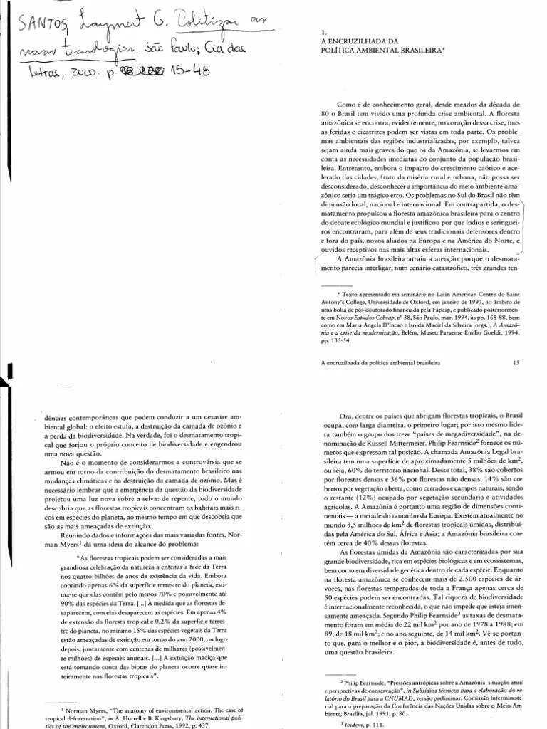 SANTOS, Laymert Garcia Dos. Politizar As Novas Tecnologias | PDF