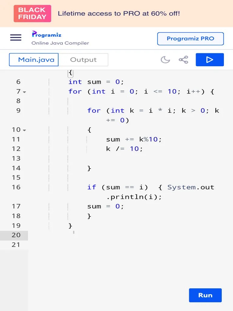 Online Java Compiler - Programiz 66677737 | PDF