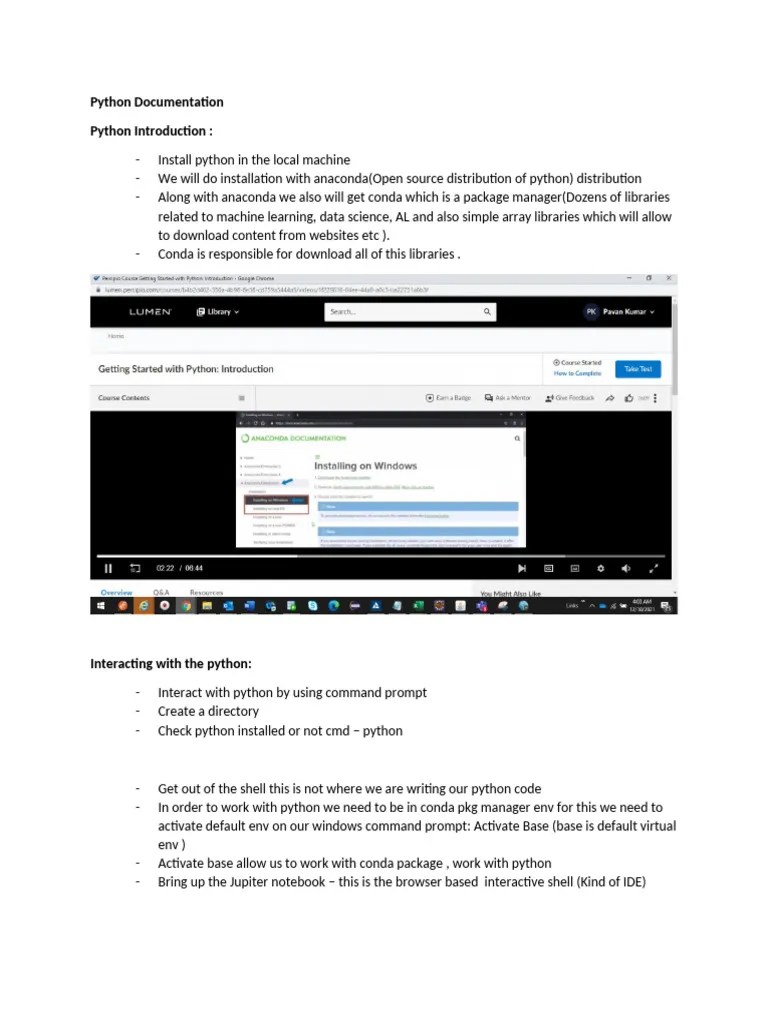 Python Documentation | PDF