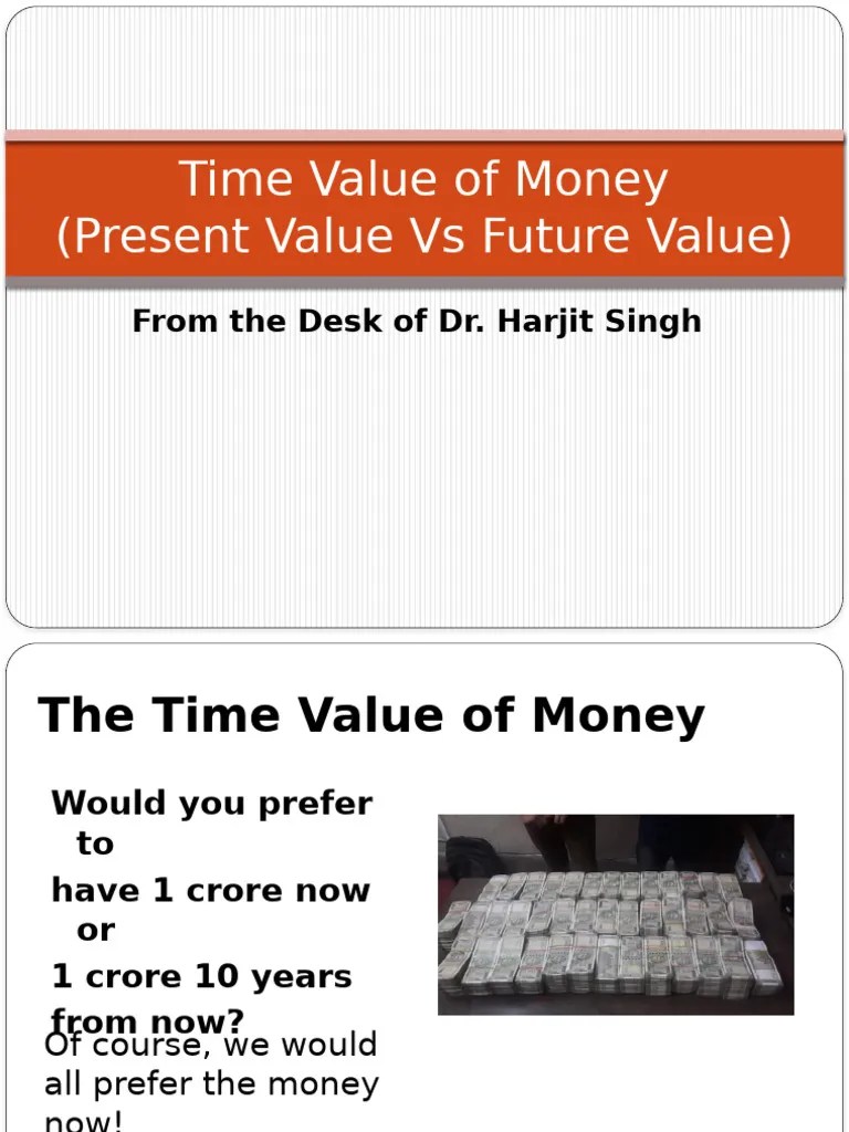 Tvm Present And Future Value Pdf Present Value Time Value Of Money