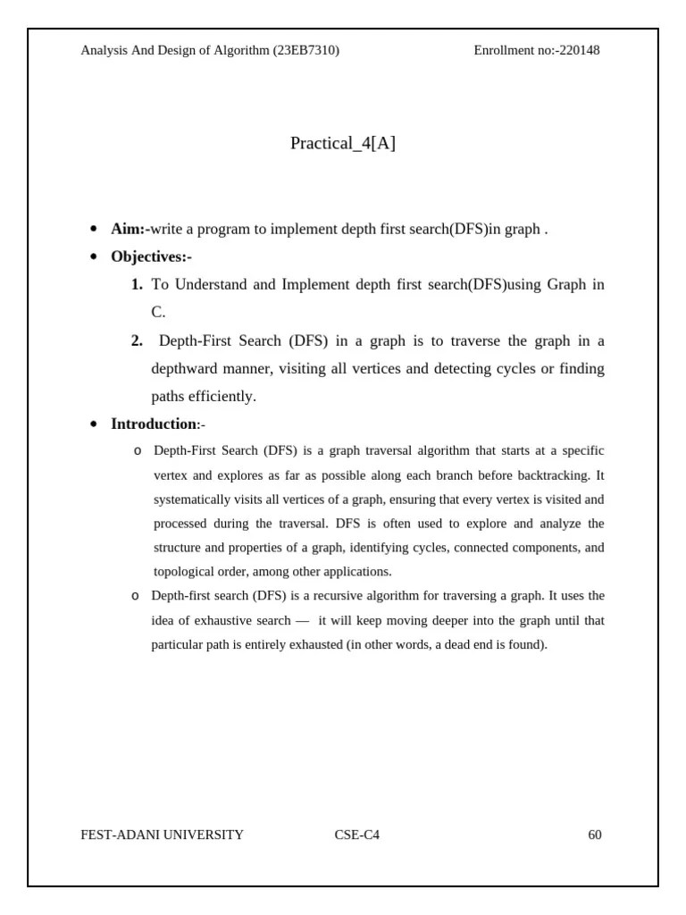 DFS (1) | PDF | Theoretical Computer Science | Graph Theory