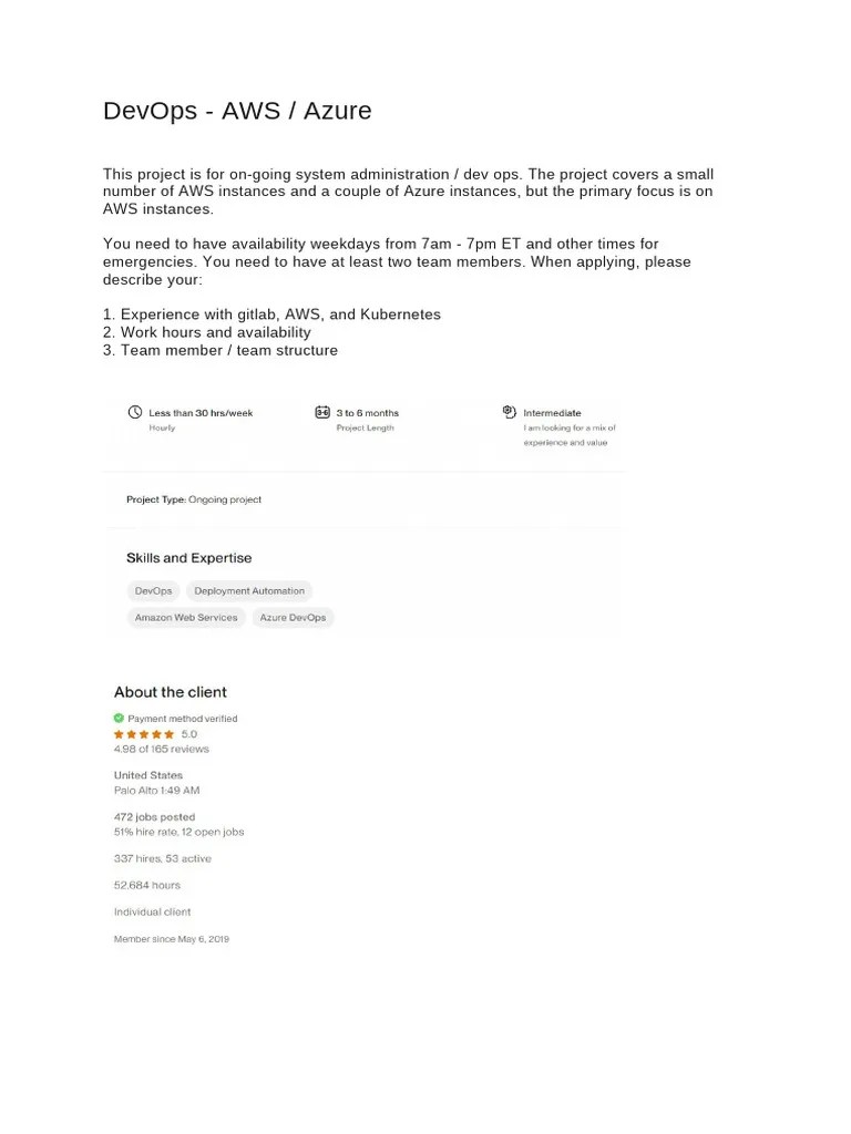 DevOps - AWS Azure | PDF
