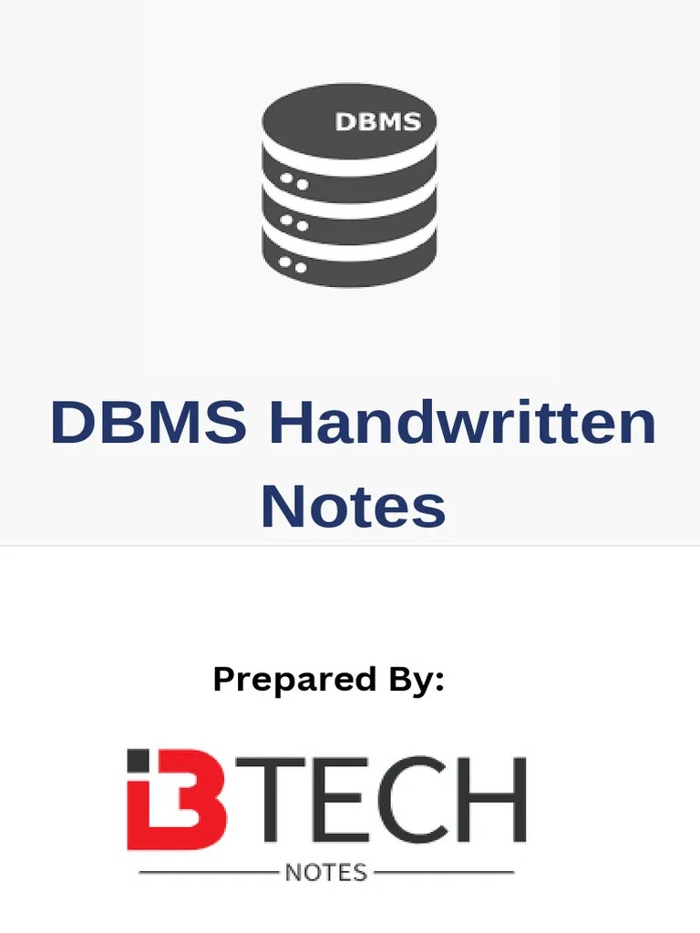 DBMS Handwritten Notes.pdf | PDF
