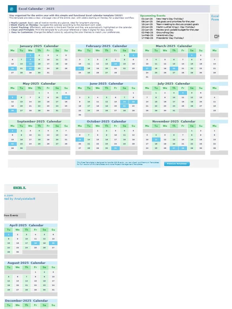 2025 Event Planning Excel Calendar Template | PDF | Software