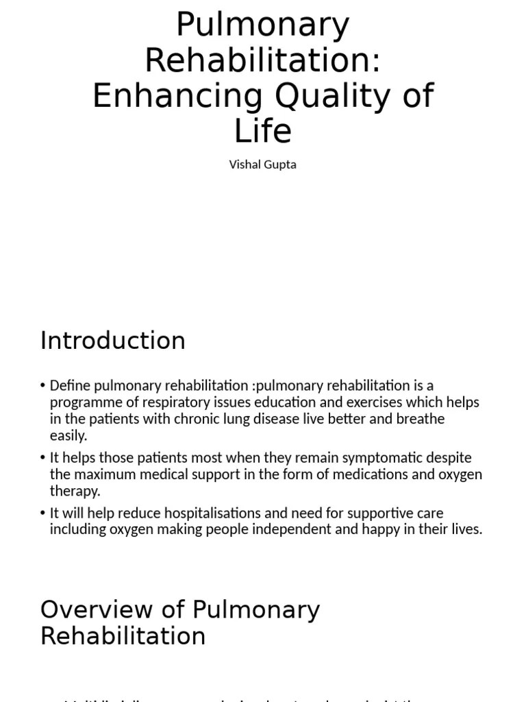 Pulmonary Rehabilitation | PDF