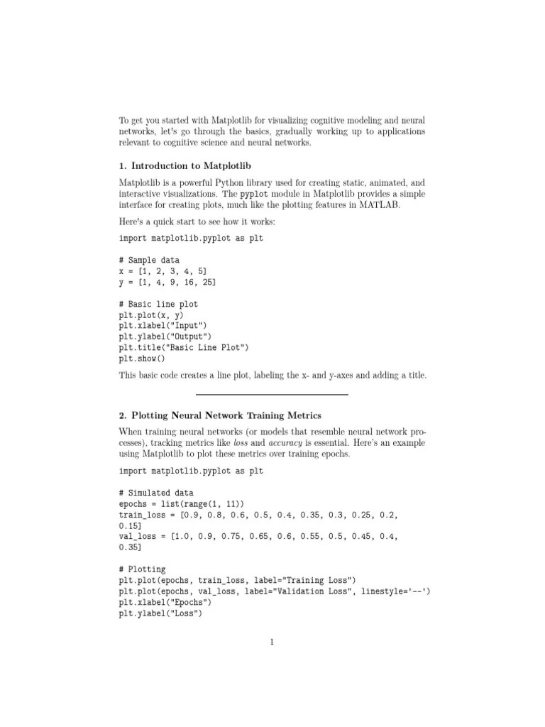 Matplotlib_CS | PDF | Artificial Neural Network | Applied Mathematics