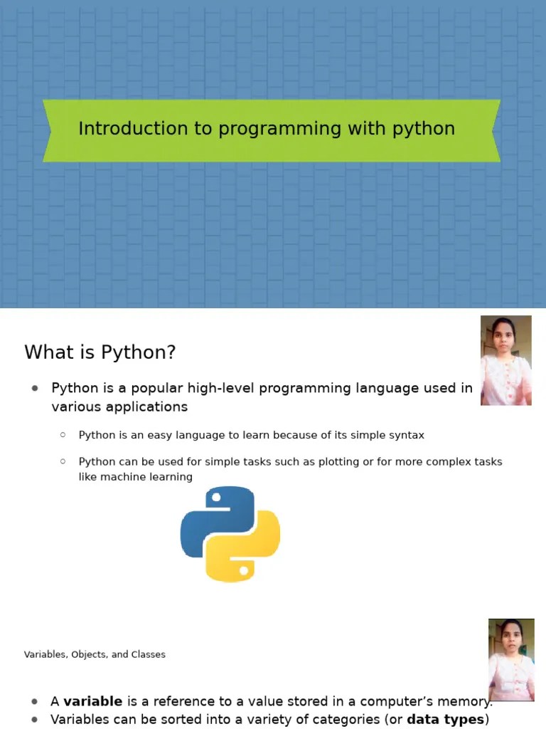 Introduction To Programming With Python | PDF | Parameter (Computer ...