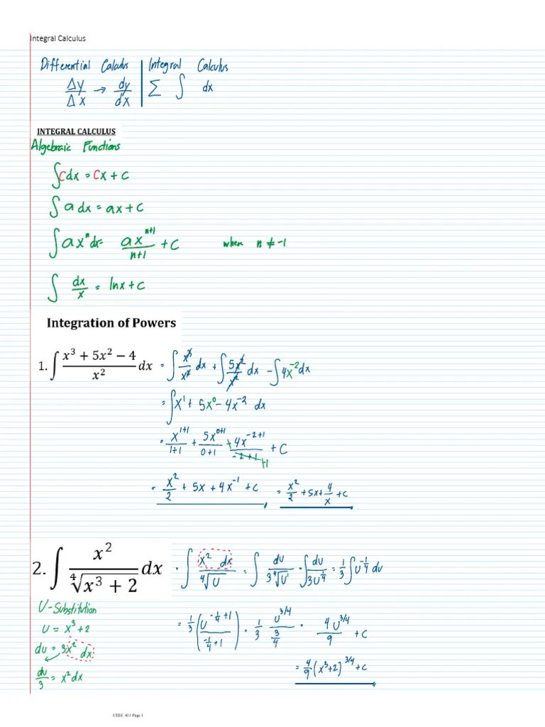 Integral Calculus | PDF