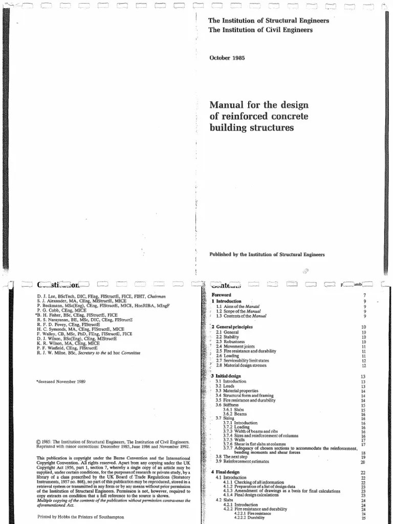 Manual For Design And Detailing Of Reinforced Concrete To BS8110 | PDF
