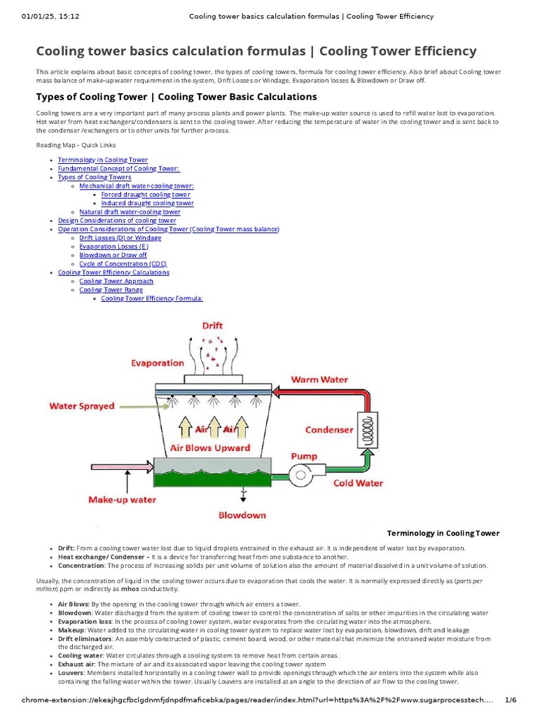 Cooling Tower Efficiency Guide | PDF | Water | Heat Transfer