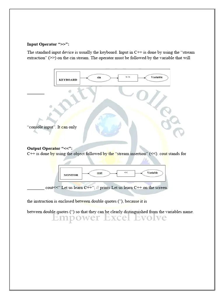 9 Input And Output Operators-1 | PDF | Input/Output | Integer (Computer ...