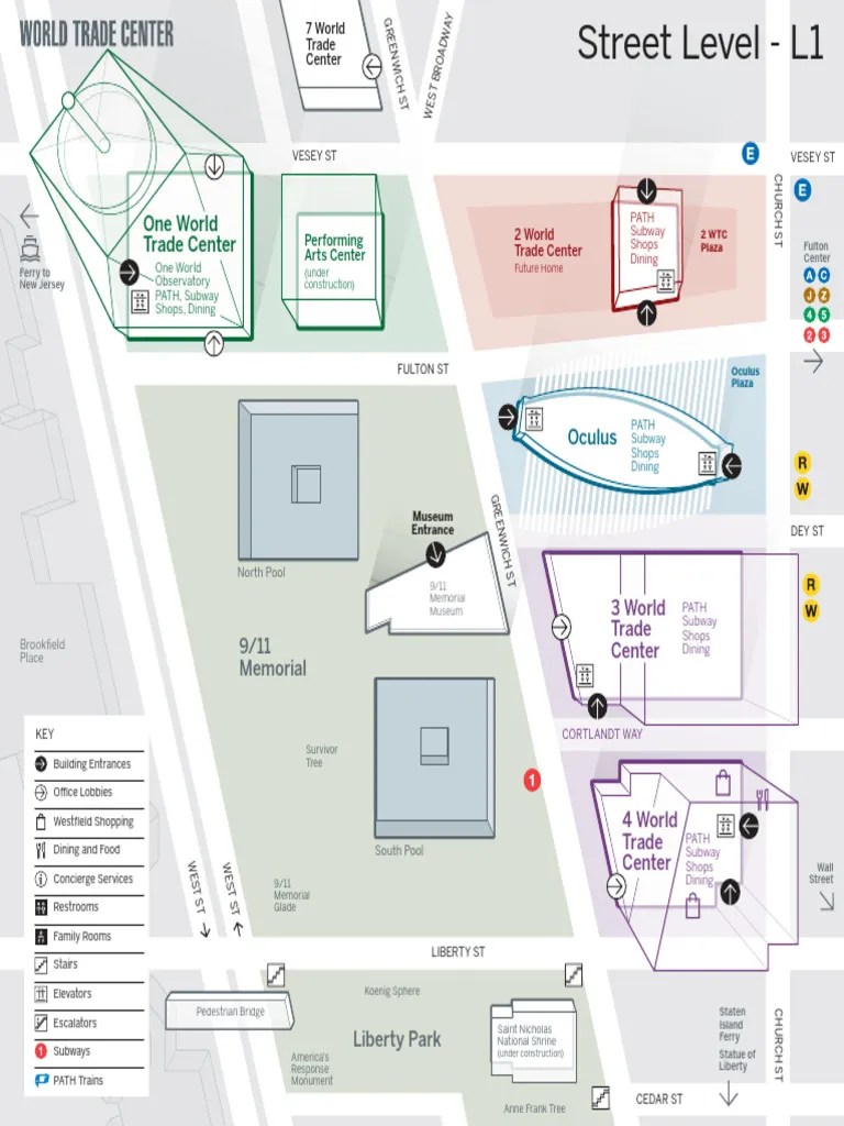 World Trade Center Area Guide PDF New York City Transport 1