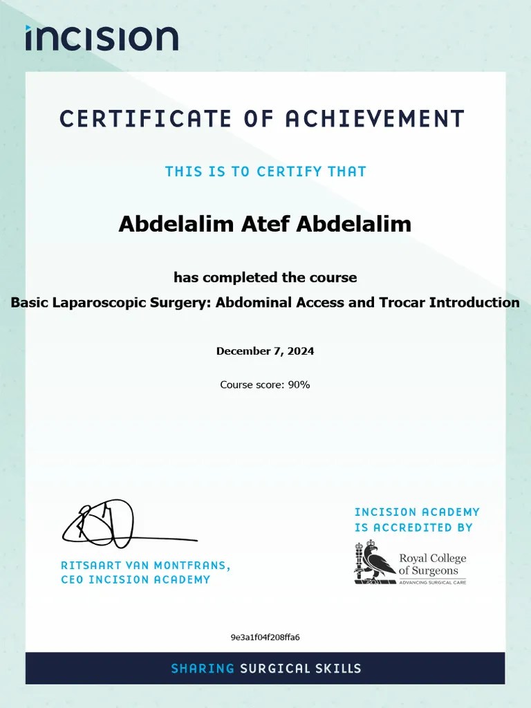 Basic Laparoscopic Surgery Abdominal Access And Trocar Placement ...