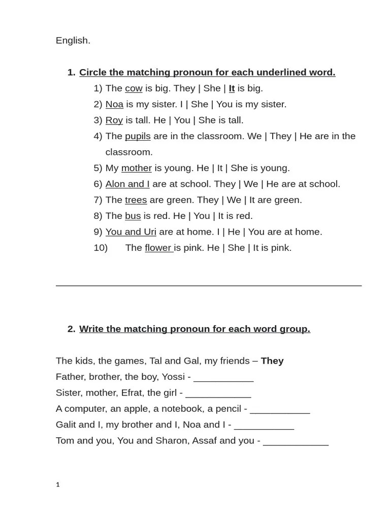 English Exercises | PDF | Linguistics | Linguistic Typology
