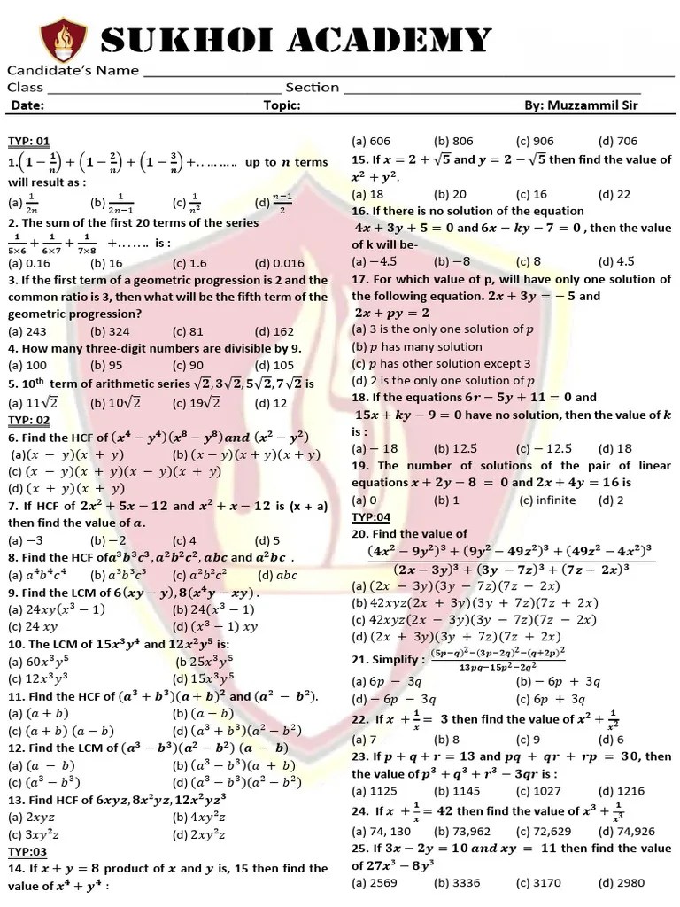 Algebra | PDF | Mathematical Concepts | Abstract Algebra