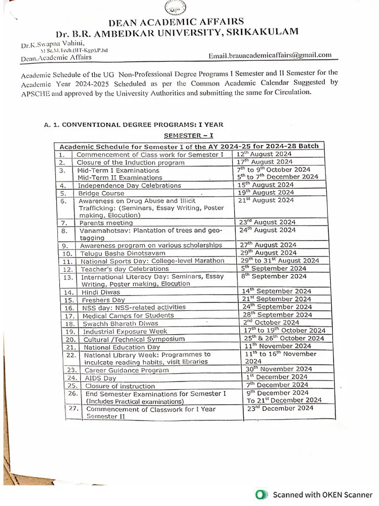 Ug Academic Calendar | PDF