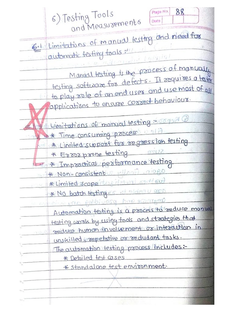 Software Testing NOTES - Unit 6 | PDF