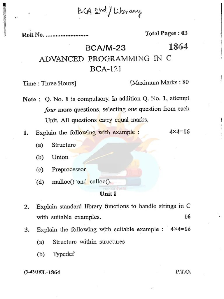 Advance Programming In C | PDF