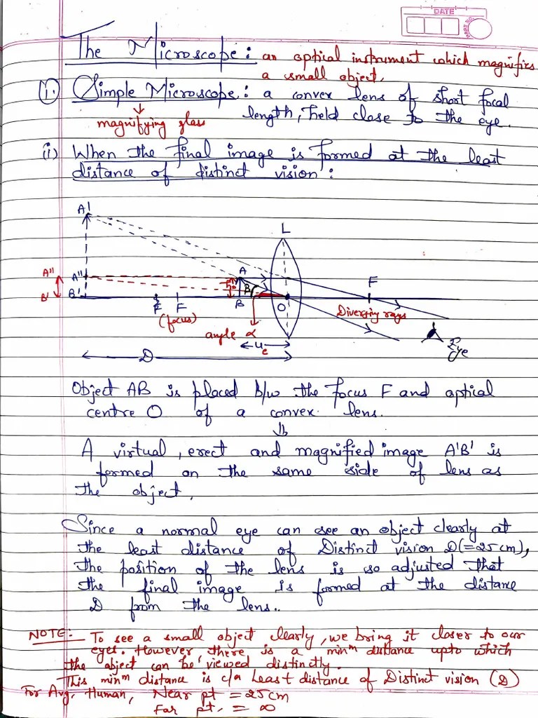 Ray Optics- Microscope | PDF | Optics | Electromagnetic Radiation