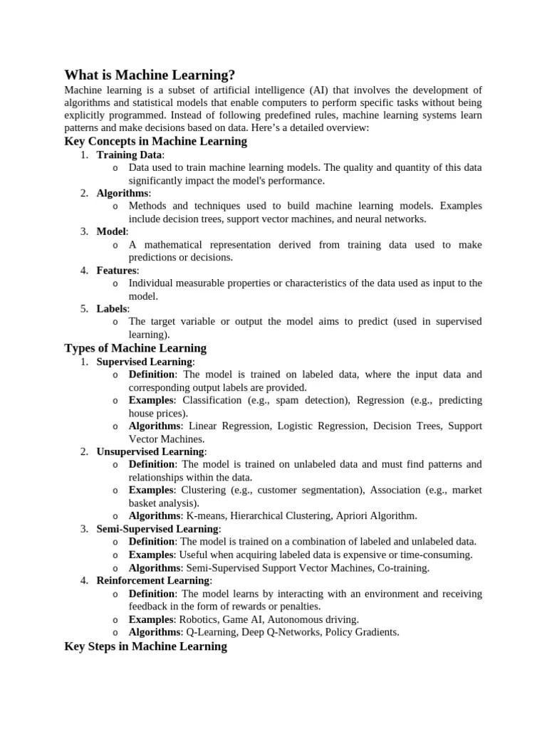 Notes Machine Learning | PDF | Machine Learning | Principal Component ...
