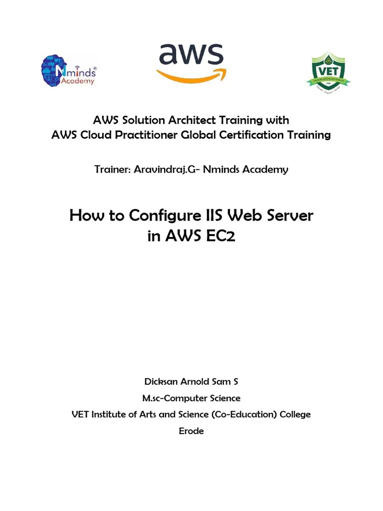How To Configure IIS Web Server In AWS EC2 | PDF